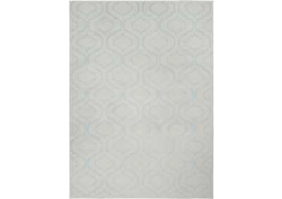 Image for Nourison Jubilant JUB19 White and Blue 6'x9' Moroccan Area Rug
