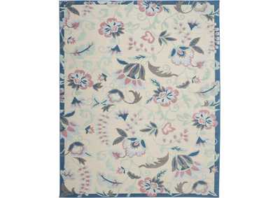Image for Nourison Jubilant JUB15 White Multicolor 8'x10' Large Low-pile Rug