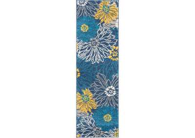 Image for Nourison Passion PSN17 Blue 6' Runner Hallway Rug