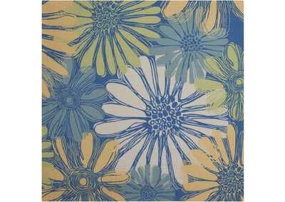 Image for Nourison Home & Garden RS022 Blue 5' Square Area Rug