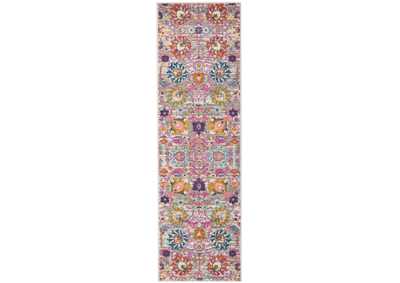 Image for Nourison Passion PSN01 Pink and Grey 6' Runner Hallway Rug