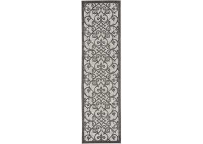 Image for Nourison Aloha 8' Runner Grey Patio Area Rug