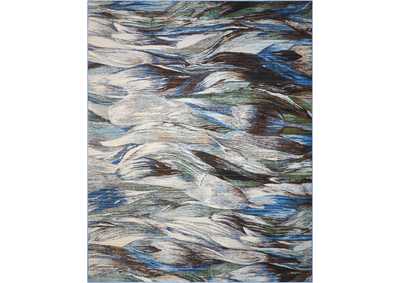 Image for Nourison Chroma CRM01 Charcoal and Blue 10'x13' Oversized Rug