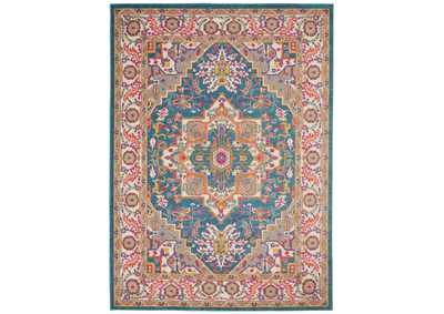 Image for Nourison Passion PSN20 Teal Multicolor 5'x7' Persian Area Rug