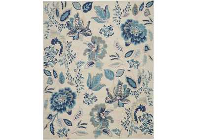 Image for Nourison Tranquil TRA02 Blue and White 8'x10' Large Rug