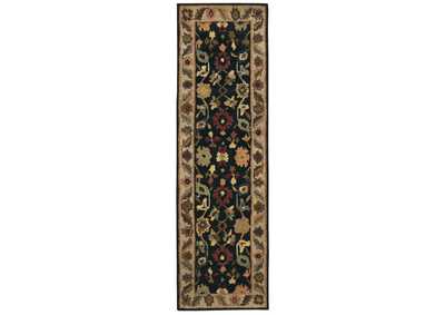 Image for Nourison Tahoe TA08 Black 8' Runner Hallway Rug