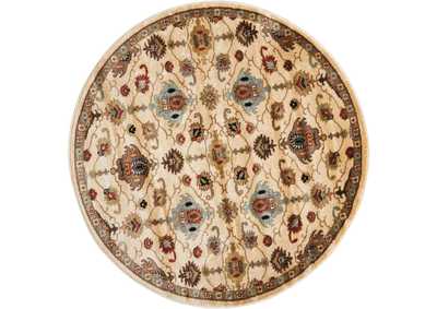 Image for Nourison Delano DEL02 White Multicolor 5' Round Area Rug