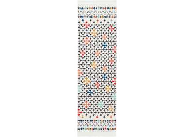 Image for Nourison Kamala DS504 White Multicolor 8' Runner Hallway Rug