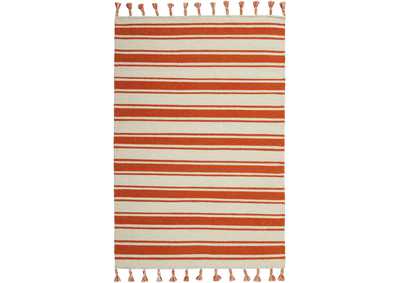 Image for Nourison Rio Vista DST01 White and Orange 4'x7' Area Rug