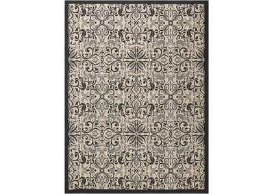 Image for Nourison Caribbean CRB12 White and Black 8'x11' Oversized Rug