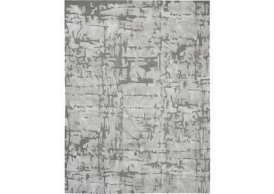Image for Nourison Symmetry SMM03 Silver 9'x12' Oversized Textured Rug