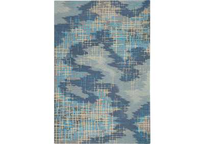 Image for Nourison Symmetry SMM08 Slate Blue and Grey 4'x6' Area Rug