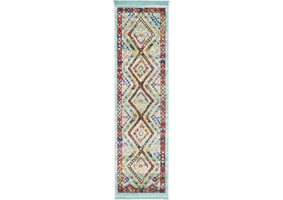 Image for Nourison South Western NAV02 Blue Multicolor 8' Runner Hallway Rug