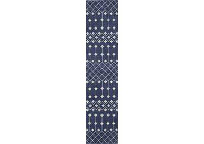 Image for Nourison Grafix 12' Runner Navy Area Rug