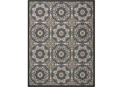Image for Nourison Caribbean CRB15 White and Black 8'x11' Oversized Rug