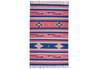 Image for Nourison Baja BAJ01 Pink and Blue 4'x6' Southwestern Area Rug