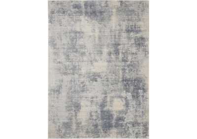 Image for Nourison Rustic Textures RUS02 Slate Blue and Ivory 9'x13' Oversized Textured Rug