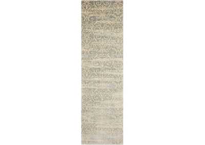 Image for Nourison Luminance LUM05 Blue 8' Runner Hallway Rug