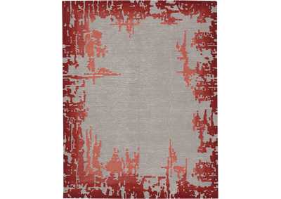 Image for Nourison Symmetry SMM02 Ivory and Red 8'x10' Large Textured Rug