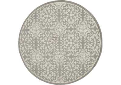 Image for Nourison Jubilant JUB06 Grey 5' Round Beach Area Rug