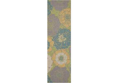 Image for Nourison Home & Garden RS021 Green 8' Runner Hallway Rug