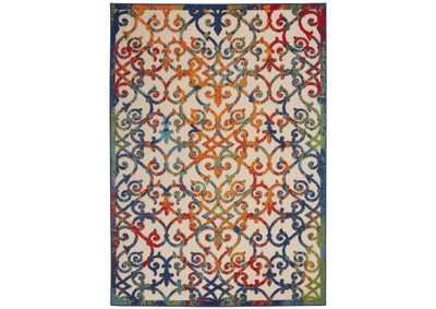 Image for Nourison Aloha ALH21 8'x11' Multicolor Easy-care Indoor-outdoor Rug