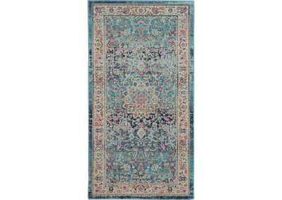 Image for Nourison Vintage Kashan 2' X 4' Blue Multicolor Oushak Area Rug