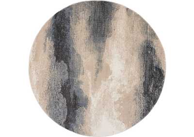 Image for Nourison Maxell MAE06 Grey and Ivory 5' Round Area Rug