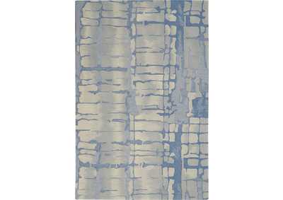 Image for Nourison Symmetry SMM04 Blue and Grey 5'x8' Area Rug