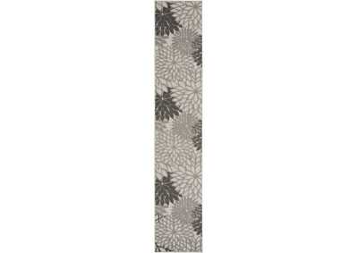 Image for Nourison Aloha 2'x12' Silver Grey Area Rug
