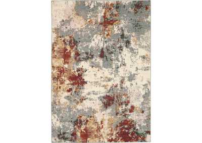 Image for Nourison Artworks ATW01 Grey and Red 6'x8' Abstract Area Rug