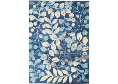 Image for Nourison Tranquil TRA03 Navy Blue 6'x9' Botanical Area Rug