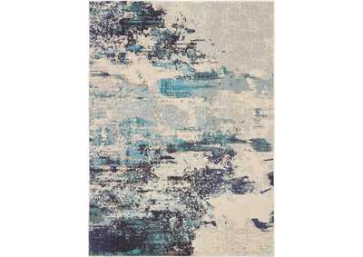 Image for Nourison Celestial CES02 Blue and White 5'x7' Beach Area Rug