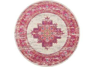 Image for Nourison Passion PSN03 Pink and White 8' Round Large Rug