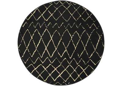 Image for Nourison Grafix GRF04 Black 5' Round Area Rug