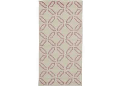 Image for Nourison Jubilant 2' x 4' Small White and Pink Trellis Area Rug