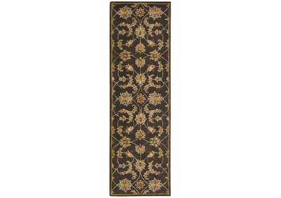 Image for Nourison India House IH83 Black 8' Runner Hallway Rug
