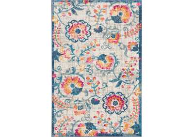 Image for Nourison Passion PSN19 White Multicolor 4'x6' Floral Area Rug