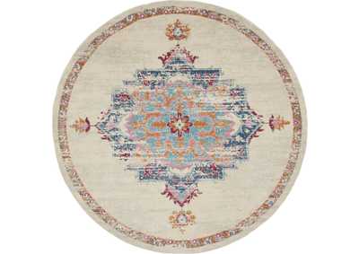 Image for Nourison Passion 8' Round Grey, Ivory, Multicolored Bohemian Area Rug