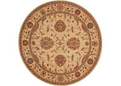 Image for Nourison Living Treasures LI04 Beige and Red 6' Round Area Rug
