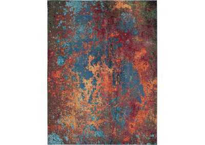 Image for Nourison Celestial CES08 Blue and Red 10'x14' Oversized Rug
