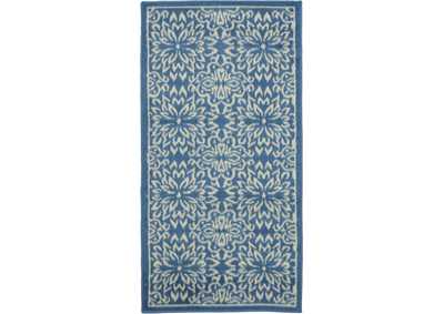 Image for Nourison Jubilant 2' x 4' Ivory Blue Transitional Area Rug