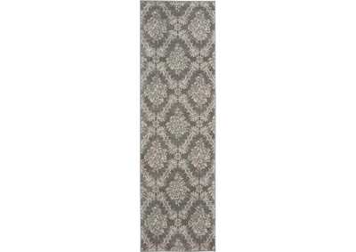 Image for Nourison Tranquil TRA09 Pink and Grey 7' Runner Hallway Rug