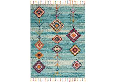 Image for Nourison Nomad NMD04 Aqua Multicolor 5'x8' Scandinavian Area Rug