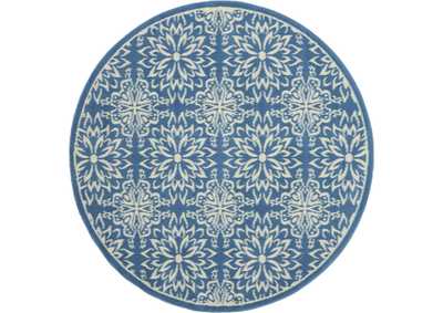 Image for Nourison Jubilant 5' Round Ivory BlueTransitional Area Rug