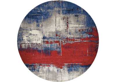 Image for Nourison Twilight TWI19 Red and Blue 8' Round Large Rug