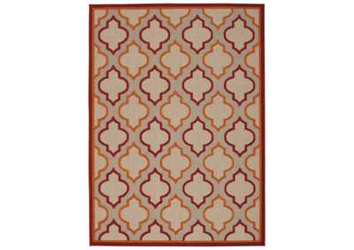 Image for Nourison Aloha ALH06 Red 8'x11' Oversized Indoor-outdoor Rug
