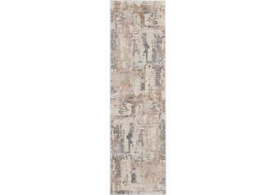 Image for Nourison Rustic Textures RUS06 Beige and Grey 8' Runner Hallway Rug