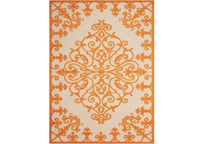 Image for Nourison Aloha ALH12 Orange 8'x11' Oversized Indoor-outdoor Rug