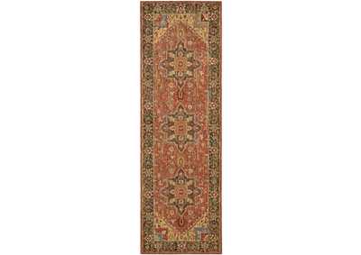 Image for Nourison Living Treasures LI01 Brown 8' Runner Hallway Rug